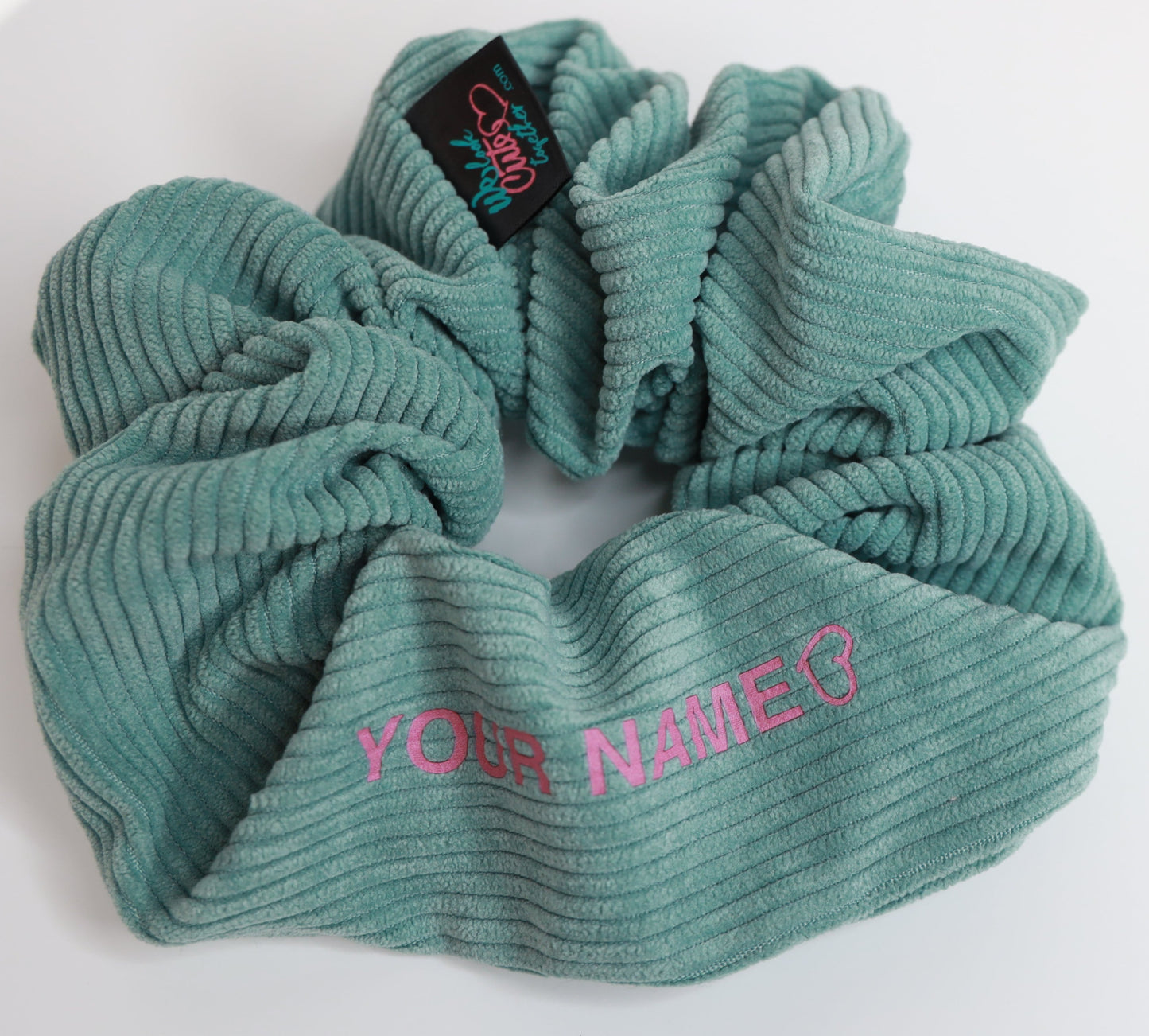 Teal Corduroy Scrunchie